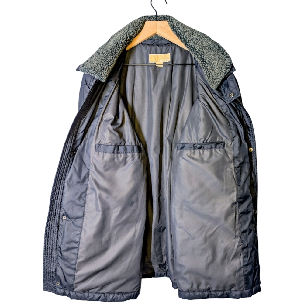 Michael Kors Dark Gray Quilted Jacket with Shearling Collar - Picture 3 of 8